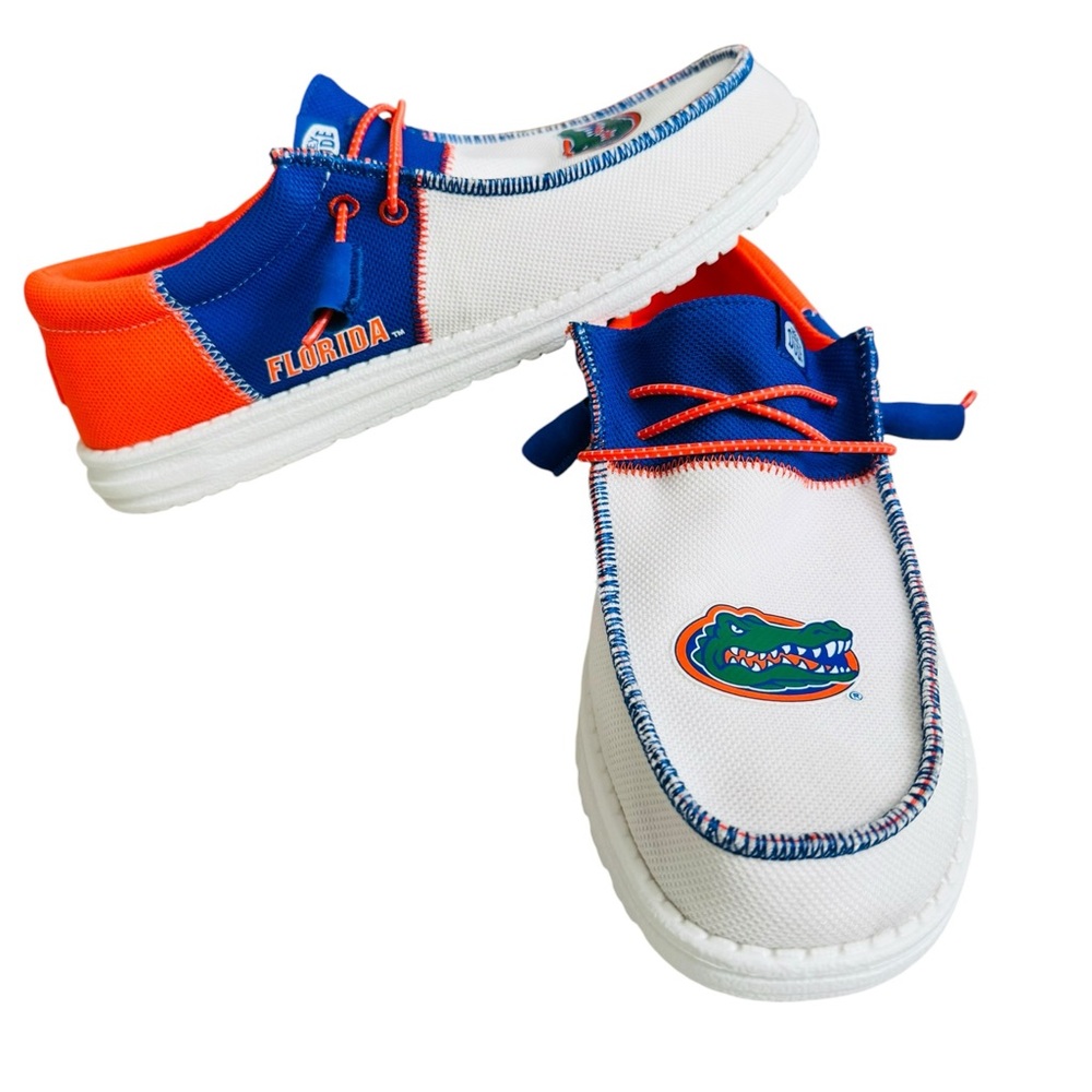 Hey Dude Wally Tri Florida Gators Blue Orange Slip-On Loafers Men’s Size 8